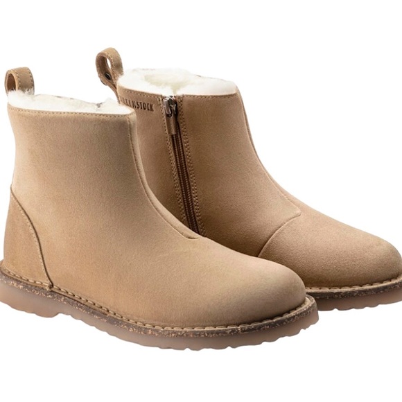 Birkenstock Shoes - Birkenstock Melrose Shearling Booties in Ginger/Natural. Size 42/US 11. NIB